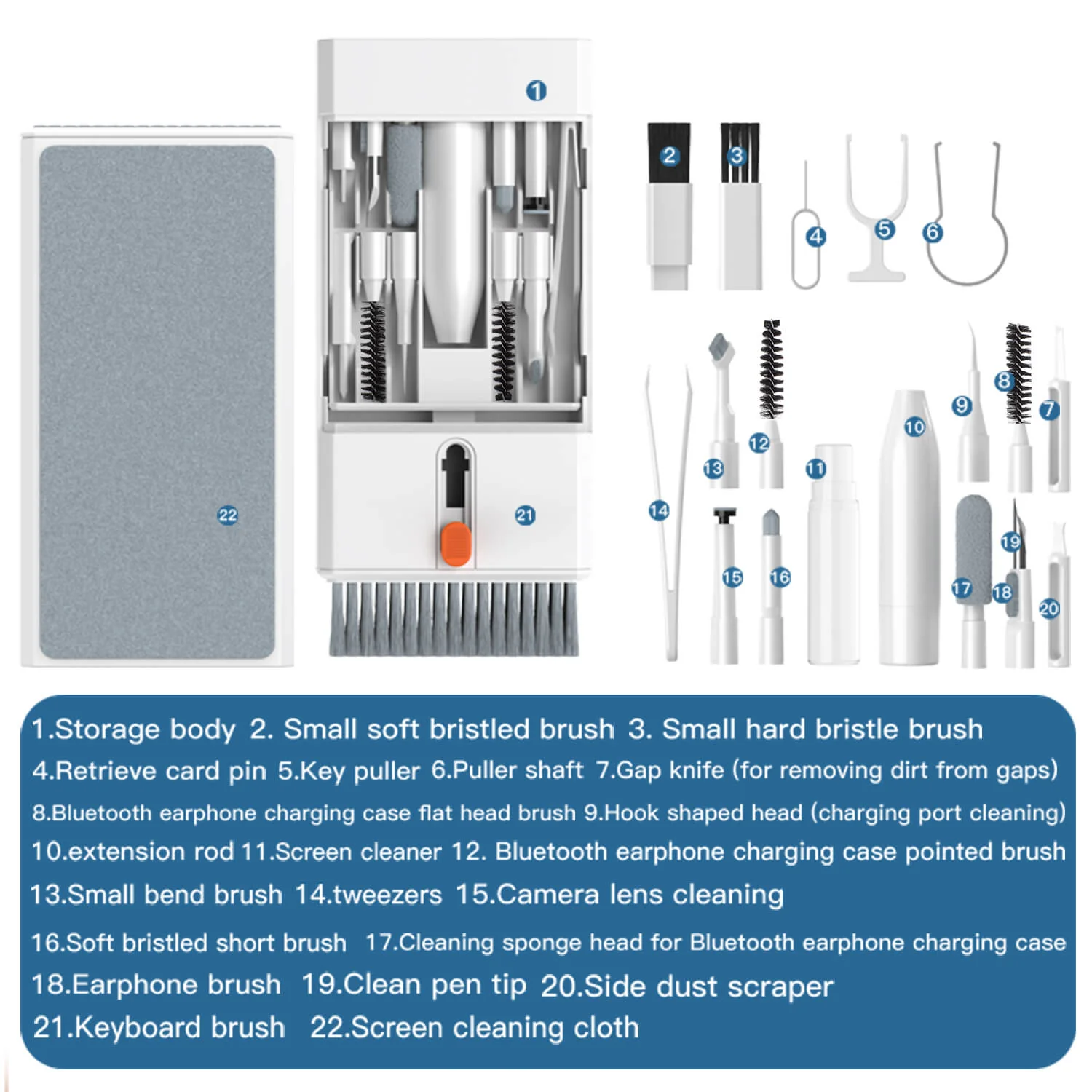 Kit di pulizia per elettronica 22 in 1 - Image 3