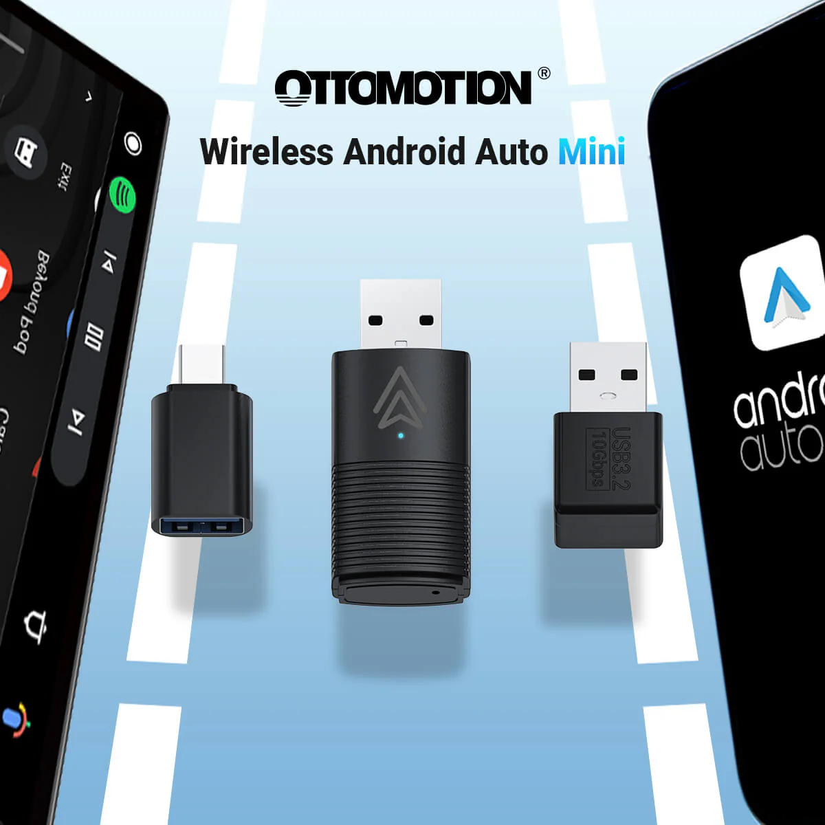 (🆕Limitare Gli Sconti)Ottocast® Mini Wireless Adattatore 2-in-1 CarPlay e Android Auto - Image 2