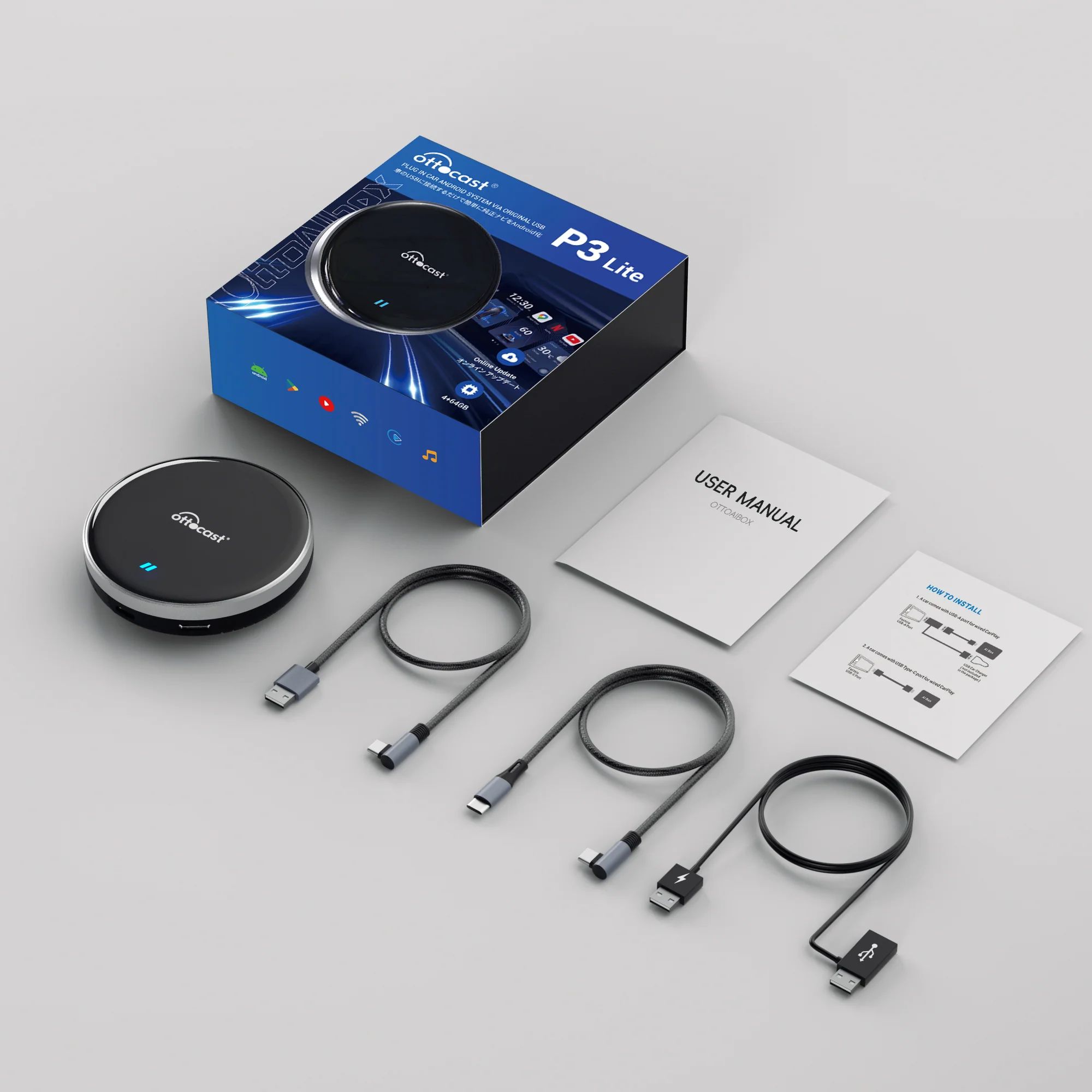 OTTOCAST®OttoAibox P3 Lite CarPlay AI Box - Image 8