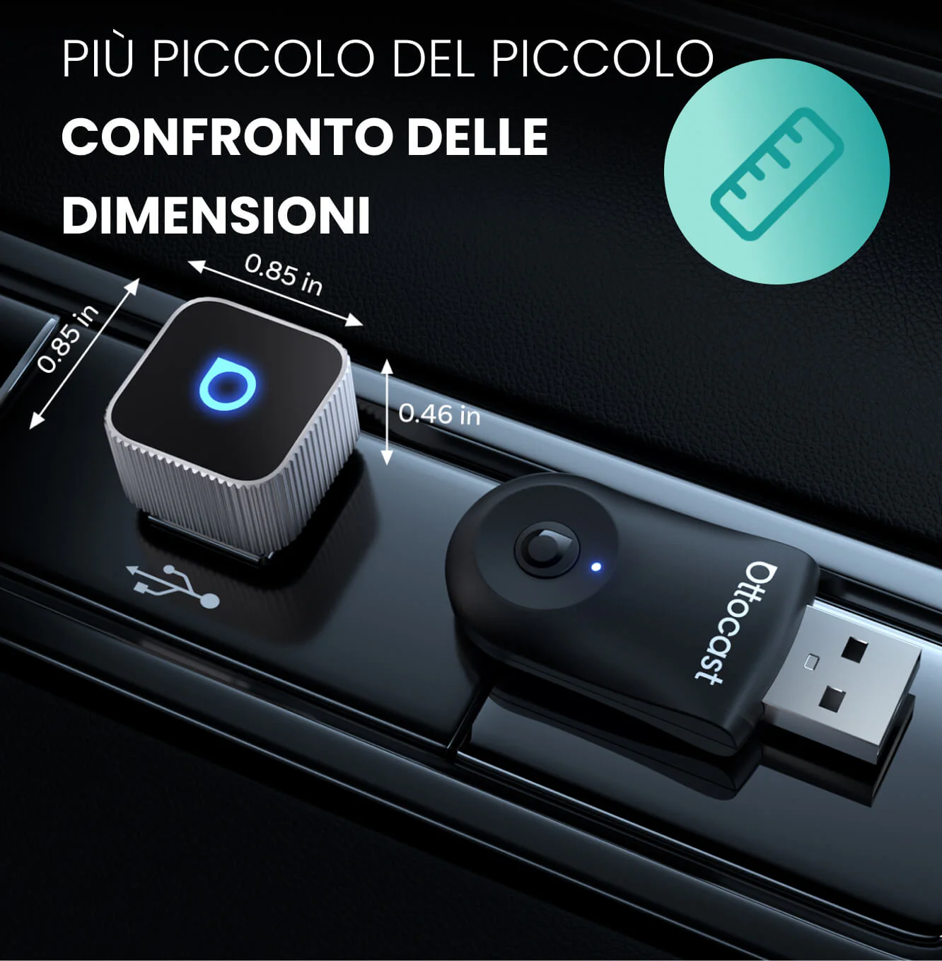 Ottocast® Mini Slim 3.0 Adattatore Wireless CarPlay e Android Auto - Image 10
