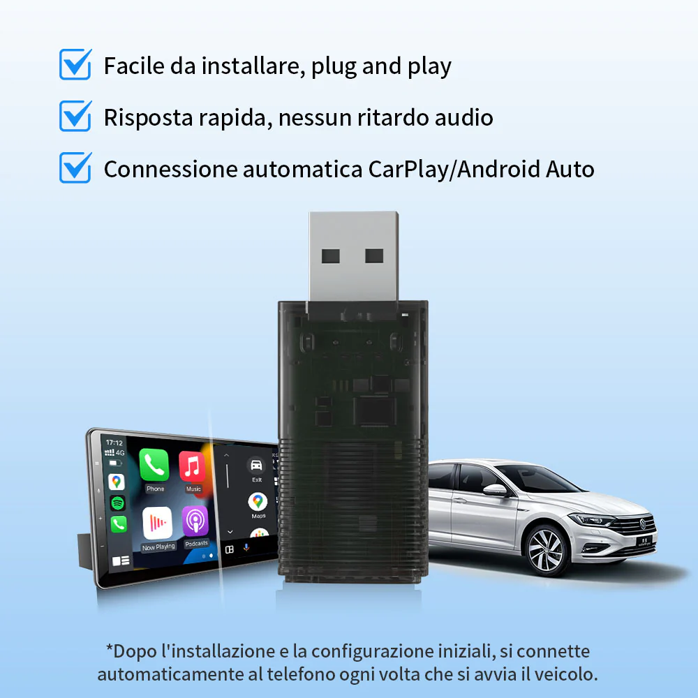 Ottocast®IT 2in1 Adattatore Wireless CarPlay E Android Auto - Image 5