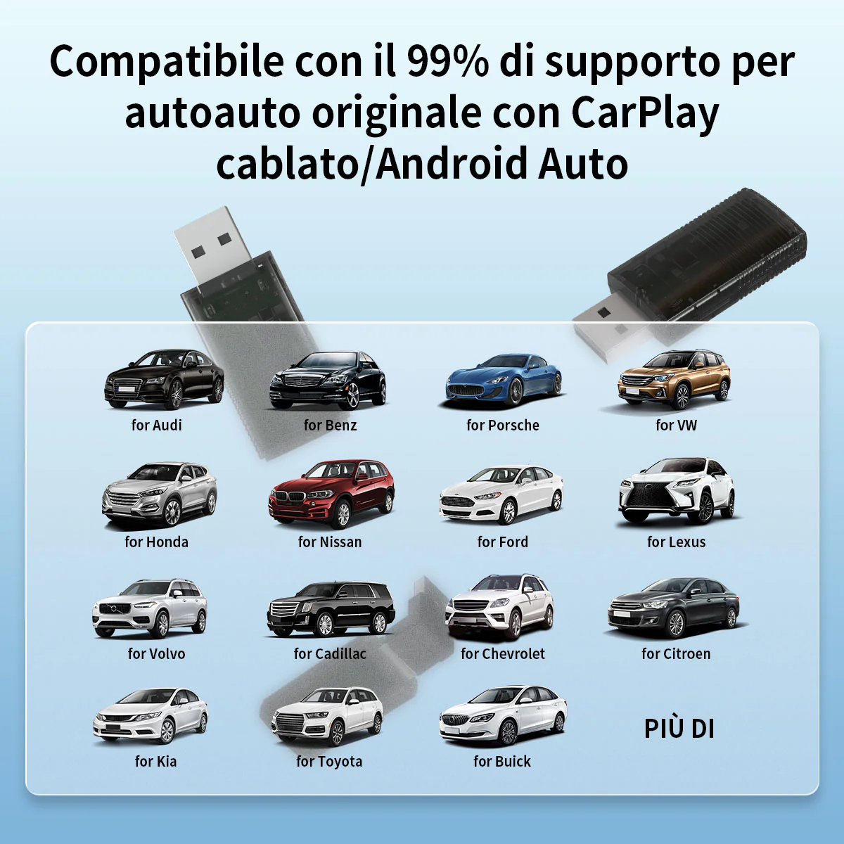 Ottocast®IT 2in1 Adattatore Wireless CarPlay E Android Auto - Image 9