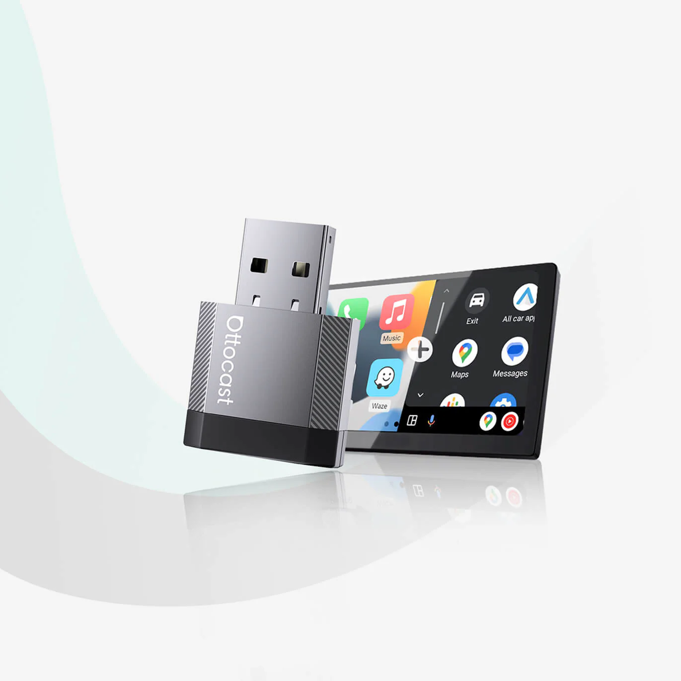 OTTOCAST®Mini NOVA – Adattatore Wireless per CarPlay e Android Auto