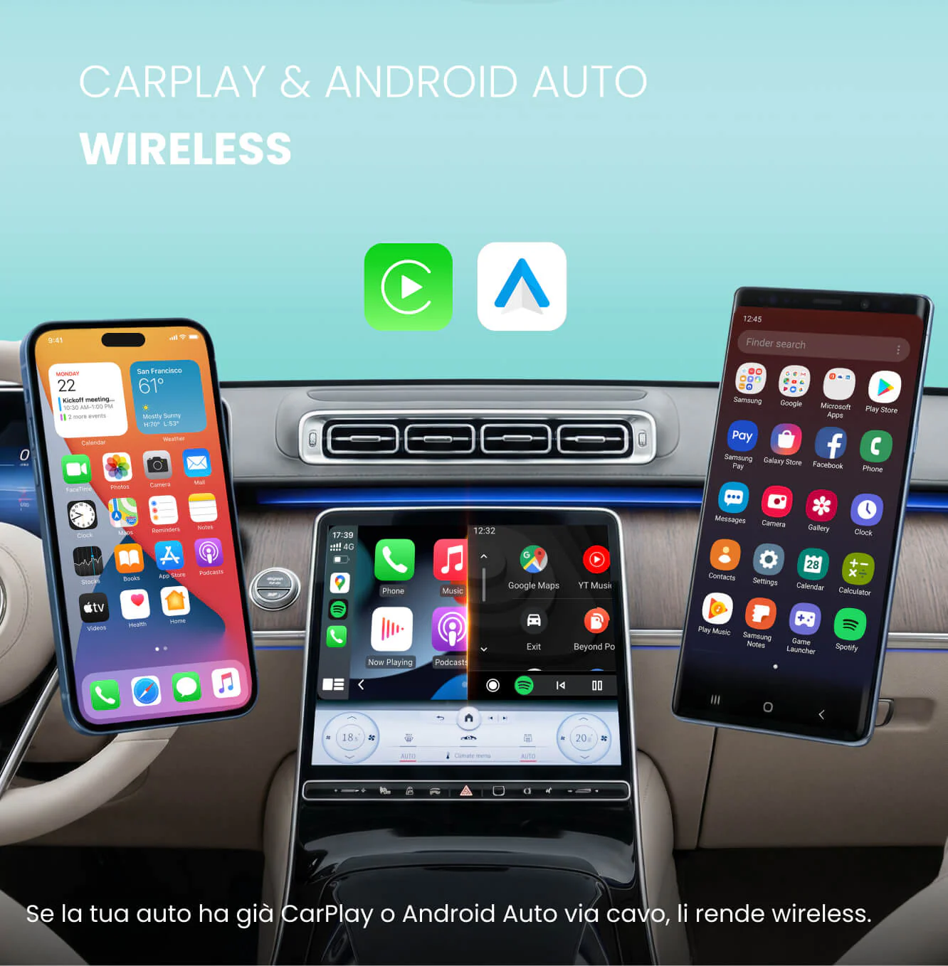 OTTOCAST®Mini NOVA – Adattatore Wireless per CarPlay e Android Auto - Image 4