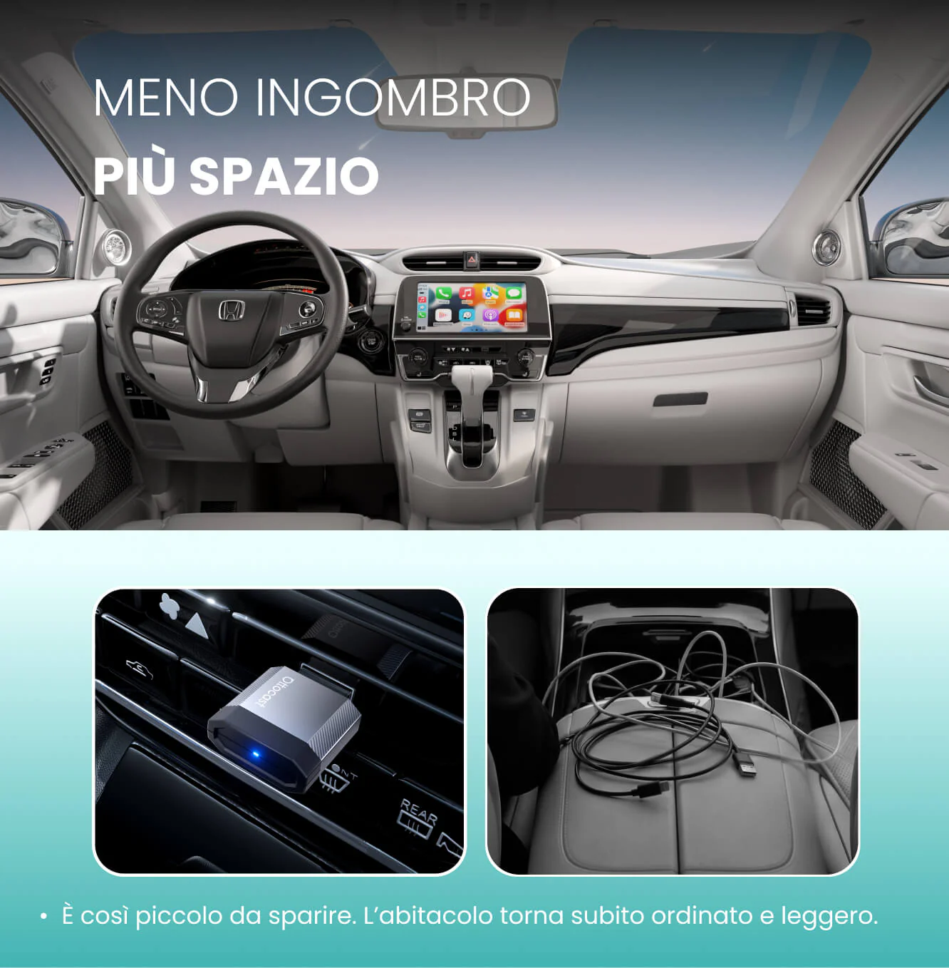 OTTOCAST®Mini NOVA – Adattatore Wireless per CarPlay e Android Auto - Image 7