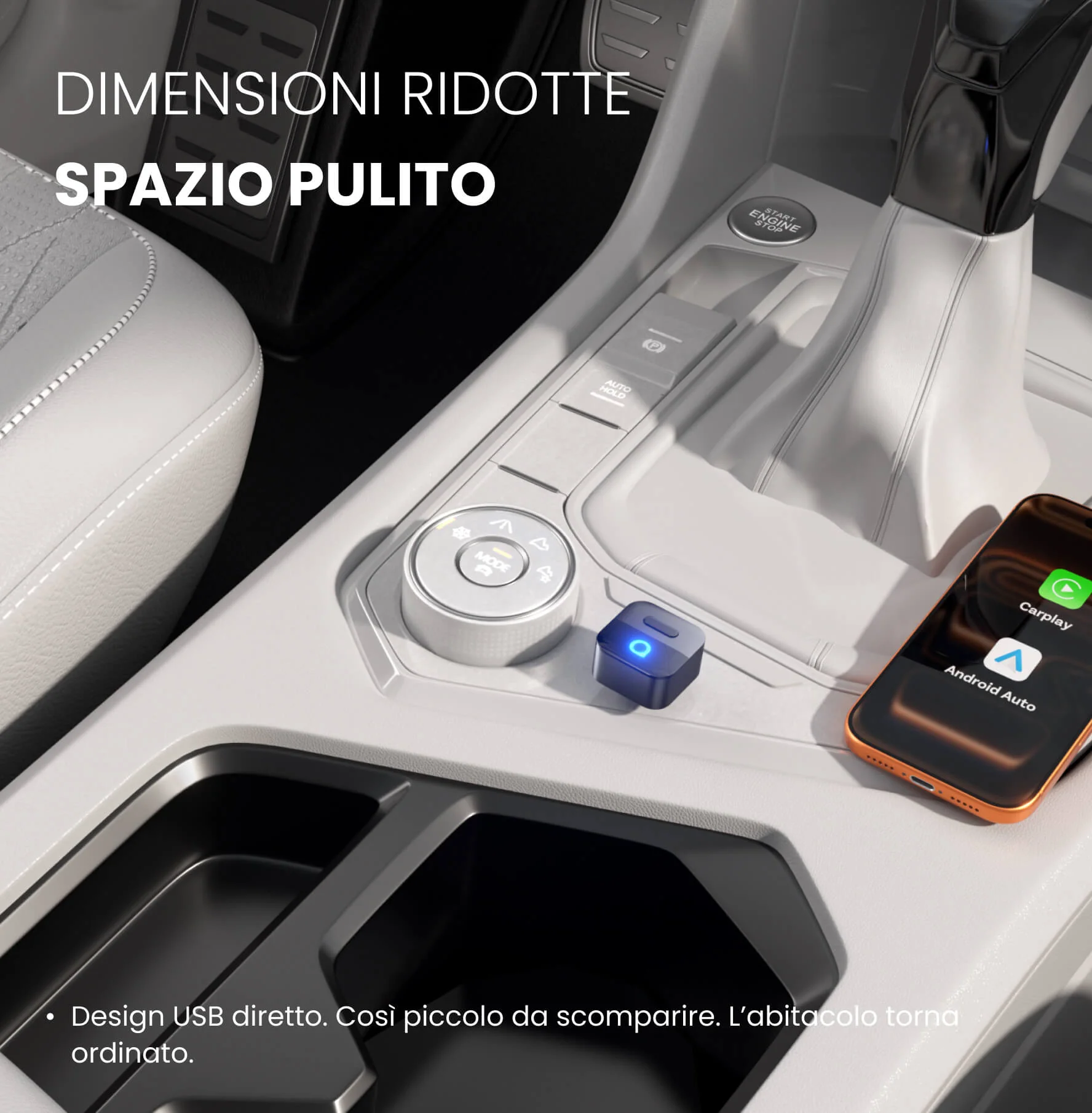 OTTOCAST®Mini Pico, adattatore CarPlay/Android Auto wireless - Image 5
