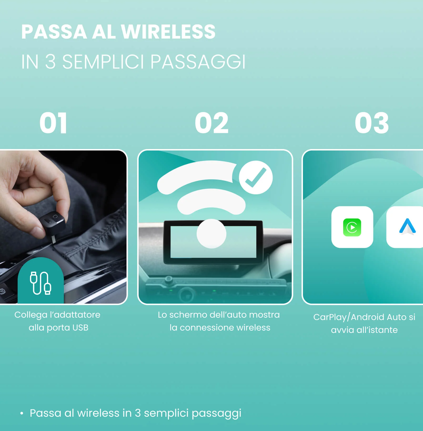 OTTOCAST®Mini Pico, adattatore CarPlay/Android Auto wireless - Image 6