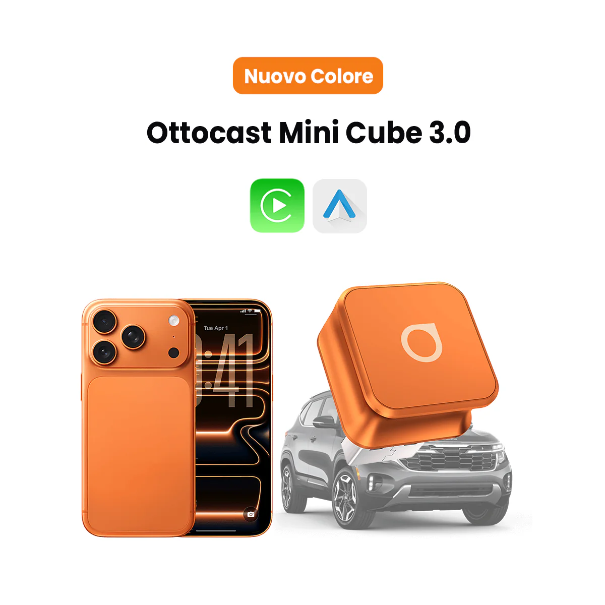 OTTOCAST®Mini cube 3.0 Adapter - Cosmic Orange - Image 2